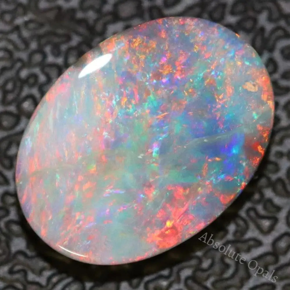 2.52 Cts Australian Semi Black Opal Solid Lightning Ridge Cabochon Loose Stone