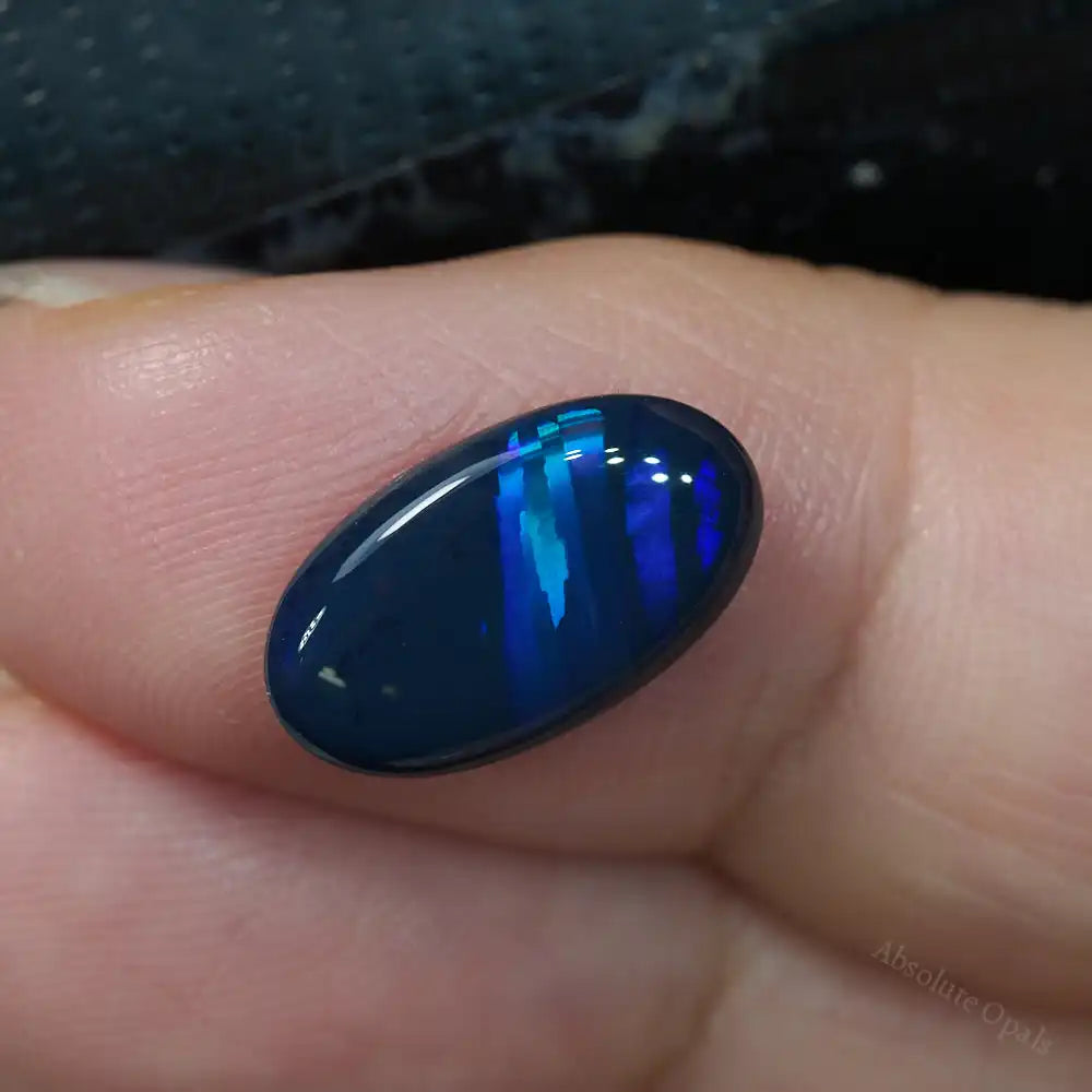 2.55 cts Black Opal Lightning Ridge Solid Cut Stone Black Opal