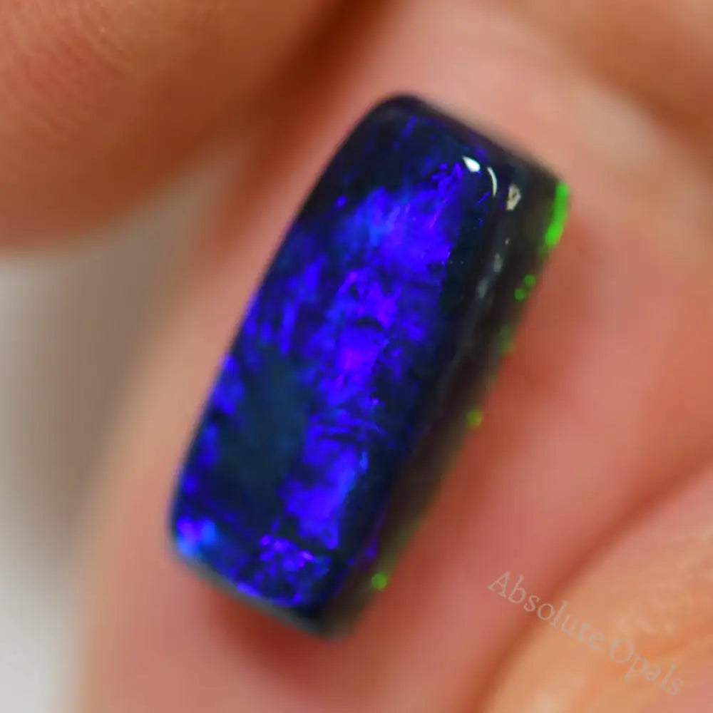 2.64 Cts Australian Black Opal Solid Lightning Ridge/ Double-Sided
