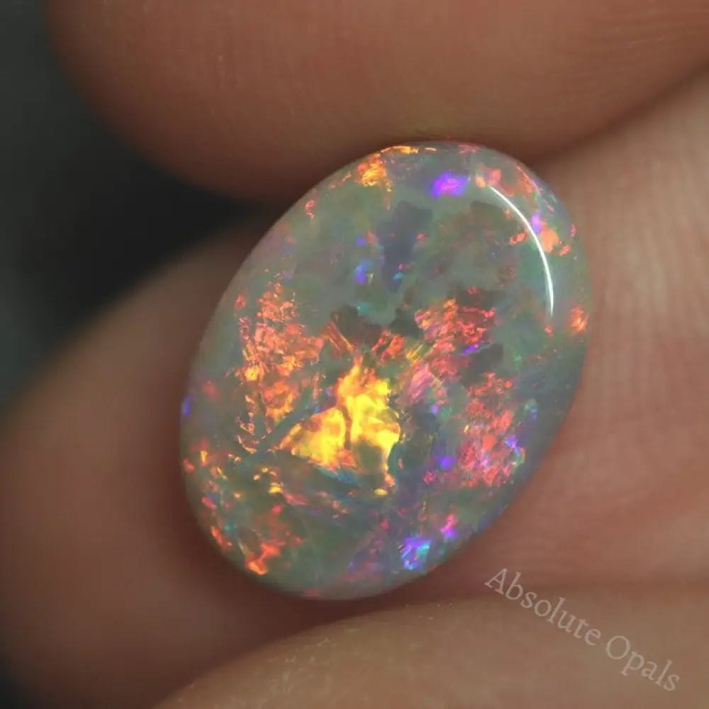 2.90 Cts Australian Semi Black Opal Solid Lightning Ridge Cabochon Loose Stone