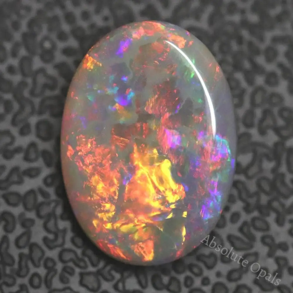 2.90 Cts Australian Semi Black Opal Solid Lightning Ridge Cabochon Loose Stone