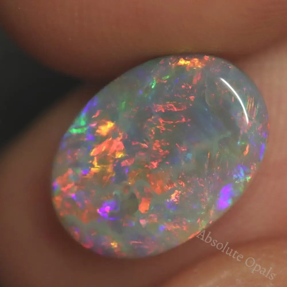 2.90 Cts Australian Semi Black Opal Solid Lightning Ridge Cabochon Loose Stone