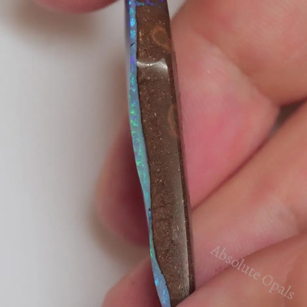 20.95 Cts Australian Boulder Opal Cut Loose Stone Carving