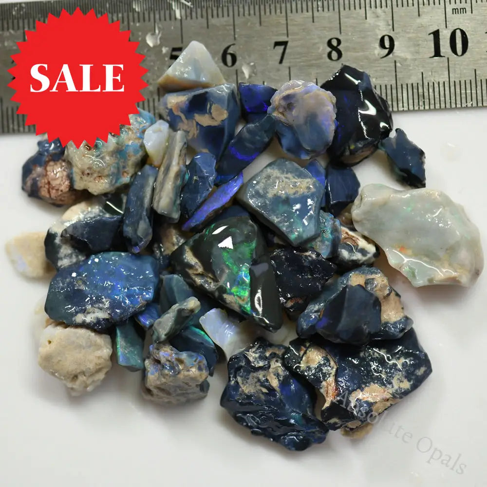 219 Cts Australian Rough Opal Parcel Lightning Ridge - Potch And Colour Cmr