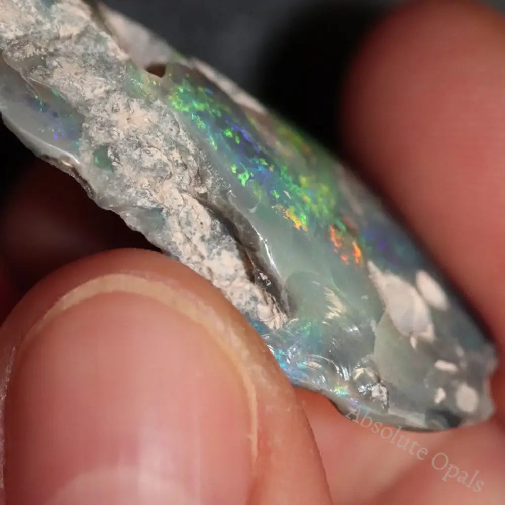 22.1 Cts Australian Opal Rough Lightning Ridge Polished Specimen Solid