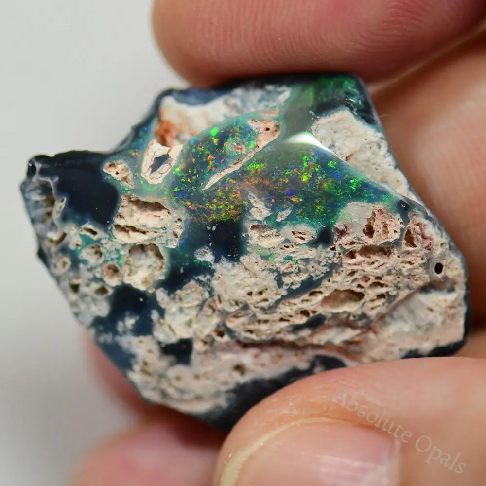 22.45 Cts Australian Opal Rough Lightning Ridge Polished Specimen Cmr