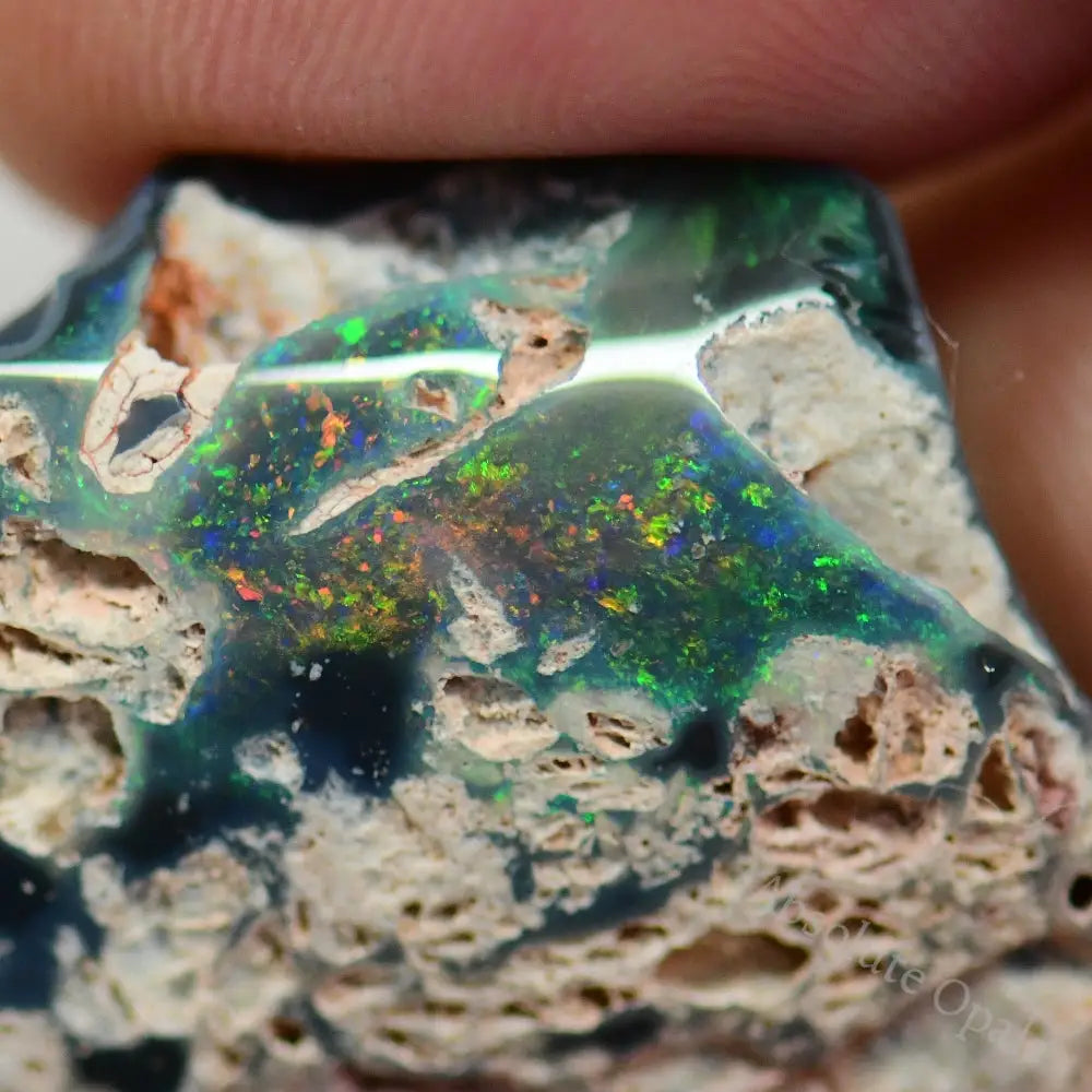 22.45 Cts Australian Opal Rough Lightning Ridge Polished Specimen Cmr