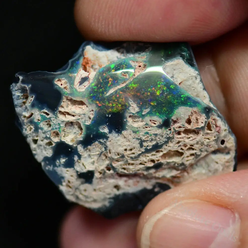 22.45 Cts Australian Opal Rough Lightning Ridge Polished Specimen Cmr