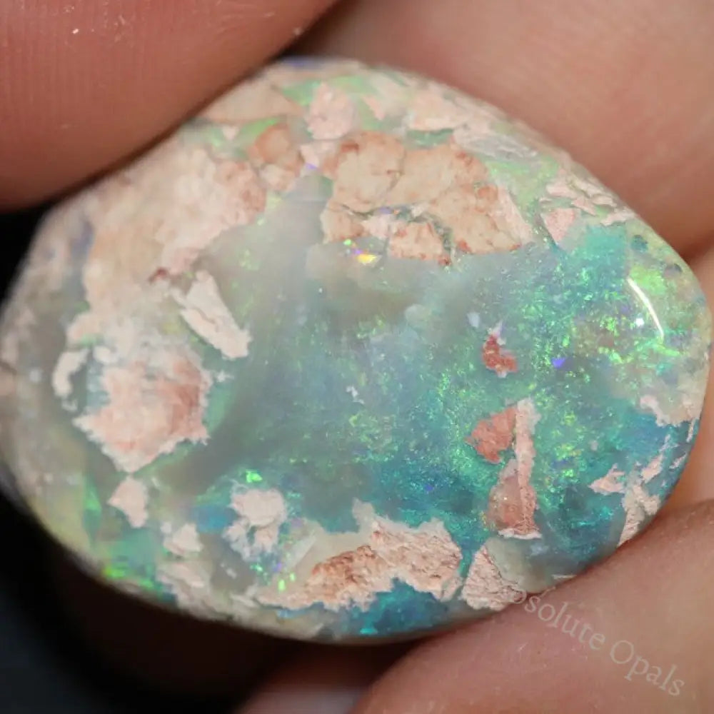 23.0 Cts Australian Semi Black Opal Rough Lightning Ridge Polished Specimen
