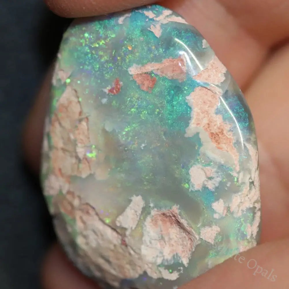 23.0 Cts Australian Semi Black Opal Rough Lightning Ridge Polished Specimen
