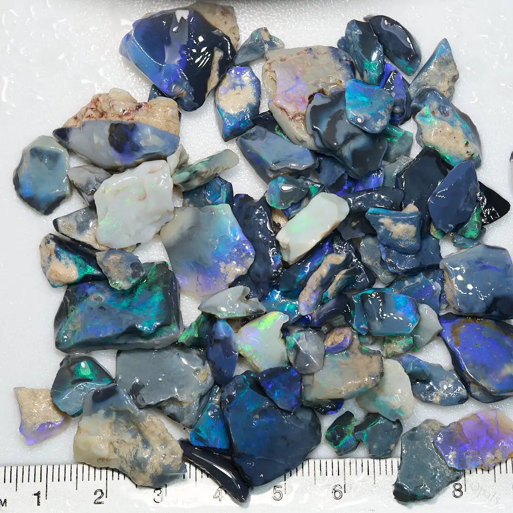 Rough Black Opal Parcel Lightning Ridge - Potch and Colour 