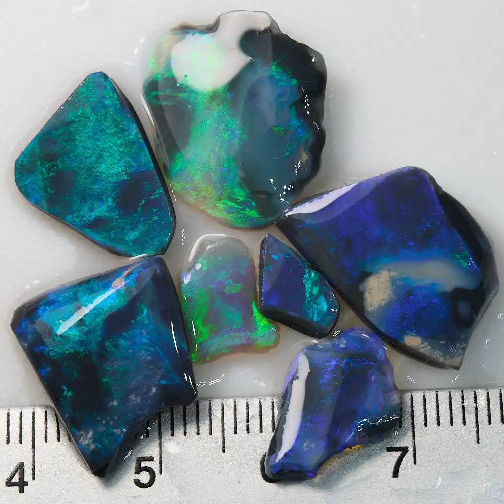24.2 cts Rough Black Opal Rubs Parcel Lightning Ridge CMR Rough Opal
