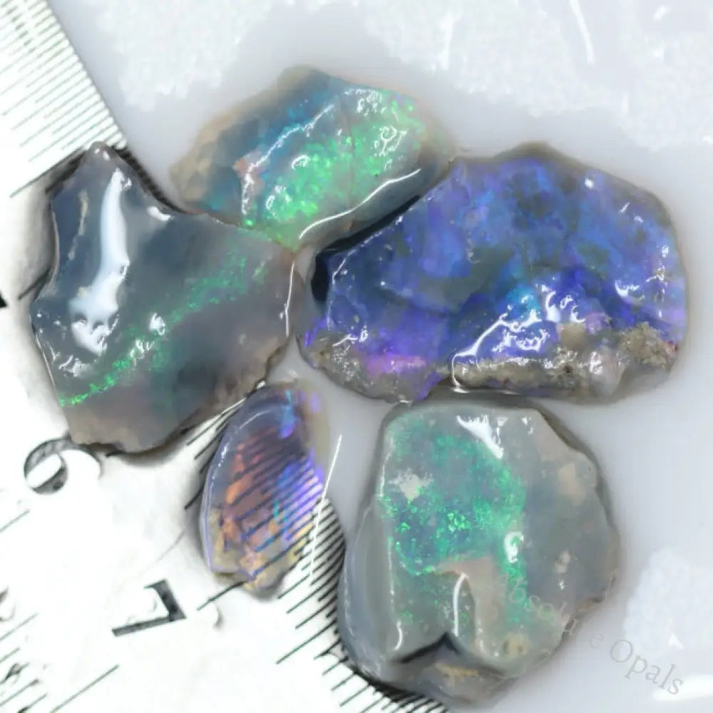 24.5 Cts Australian Rough Opal Parcel Rubs Lightning Ridge Cmr