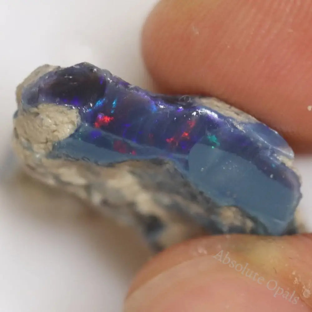 25.30 Cts Single Black Opal Rough For Carving 39.3X36.6X11.9Mm