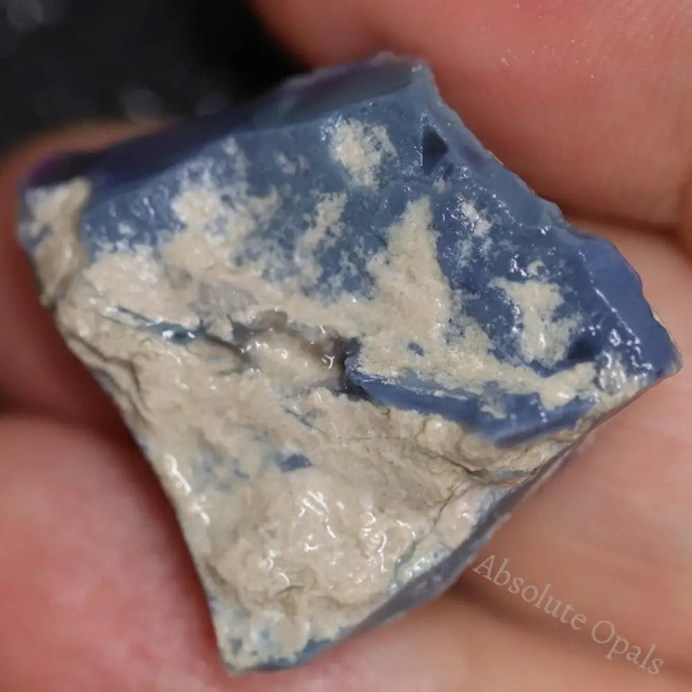25.30 Cts Single Black Opal Rough For Carving 39.3X36.6X11.9Mm