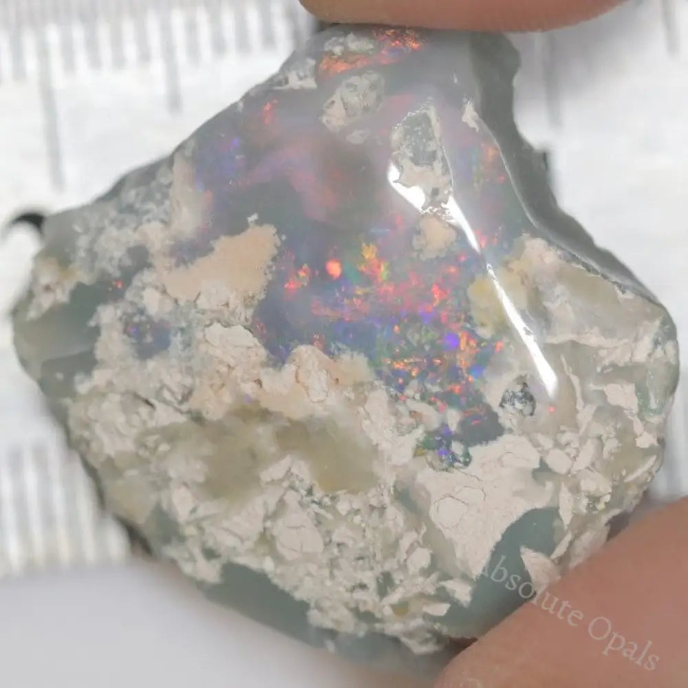 25.80 Cts Australian Semi Black Opal Rough Lightning Ridge Polished Specimen