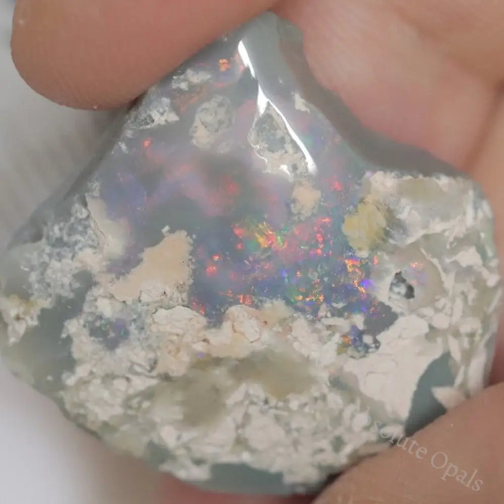 25.80 Cts Australian Semi Black Opal Rough Lightning Ridge Polished Specimen