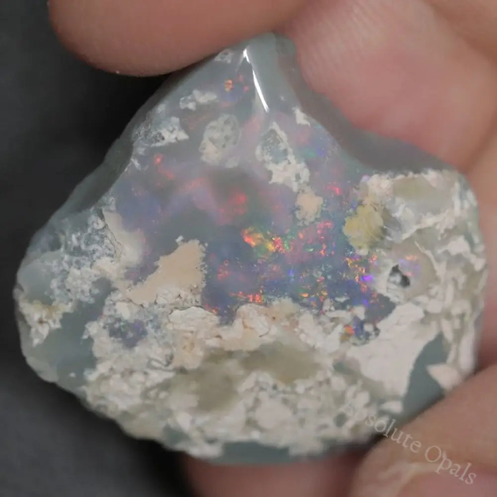 25.80 Cts Australian Semi Black Opal Rough Lightning Ridge Polished Specimen