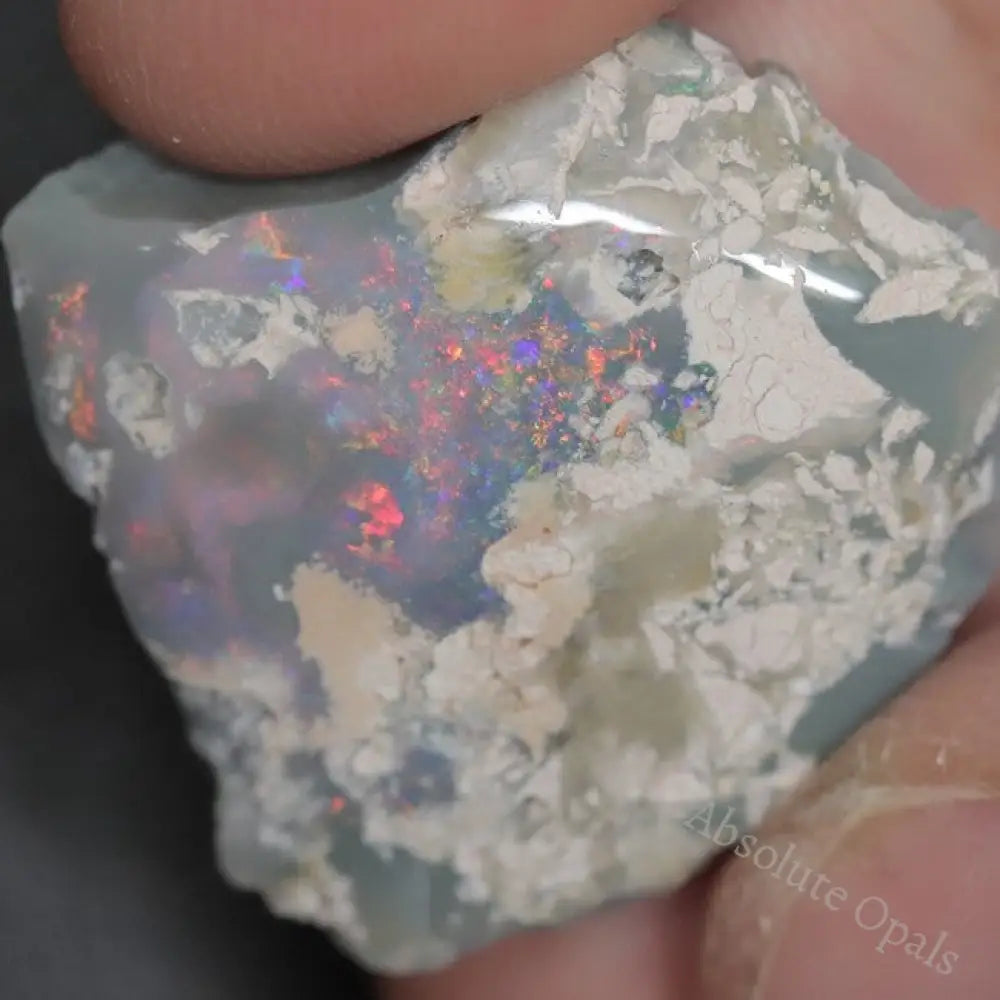 25.80 Cts Australian Semi Black Opal Rough Lightning Ridge Polished Specimen