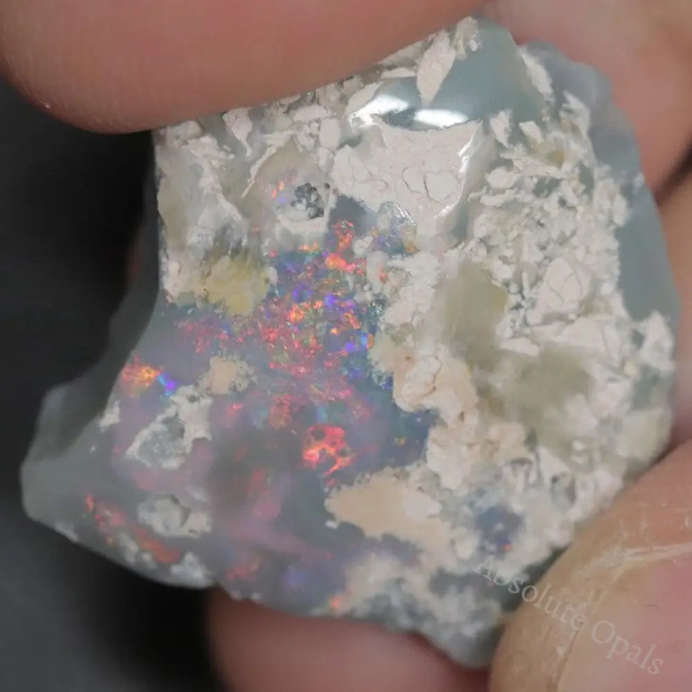 25.80 Cts Australian Semi Black Opal Rough Lightning Ridge Polished Specimen