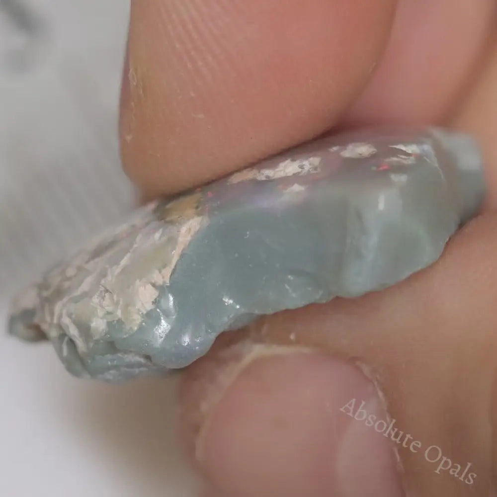 25.80 Cts Australian Semi Black Opal Rough Lightning Ridge Polished Specimen