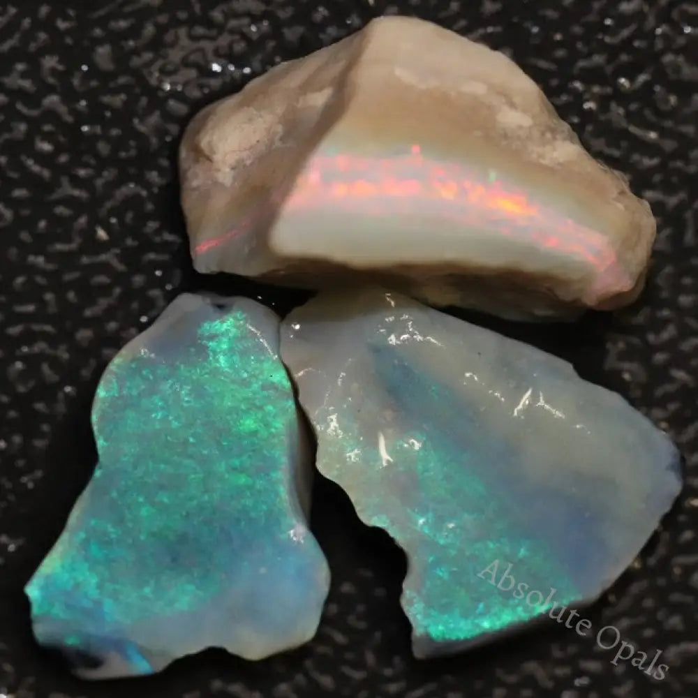 26.55 Cts Australian Solid Semi Black Opal Rough Lightning Ridge Parcel