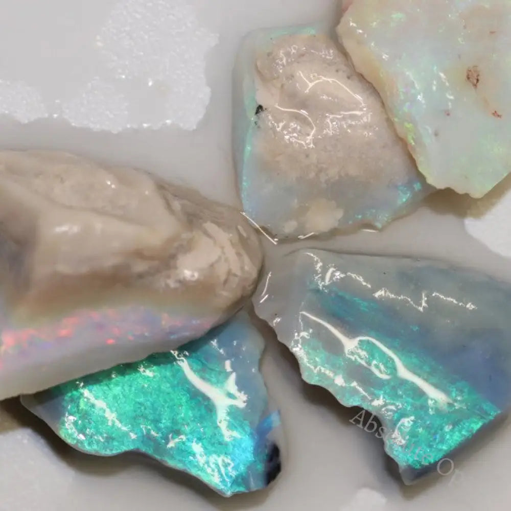 26.55 Cts Australian Solid Semi Black Opal Rough Lightning Ridge Parcel