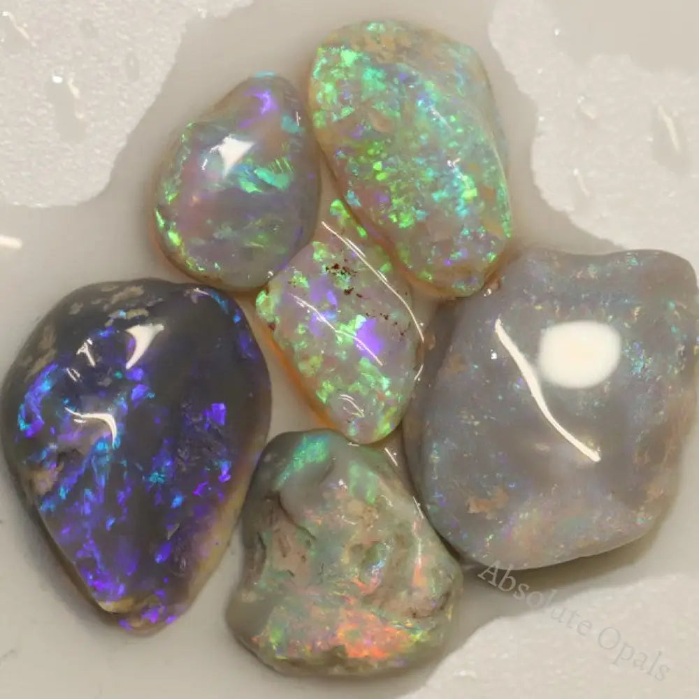 26.85 Cts Australian Solid Black Opal Rough Lightning Ridge Parcel