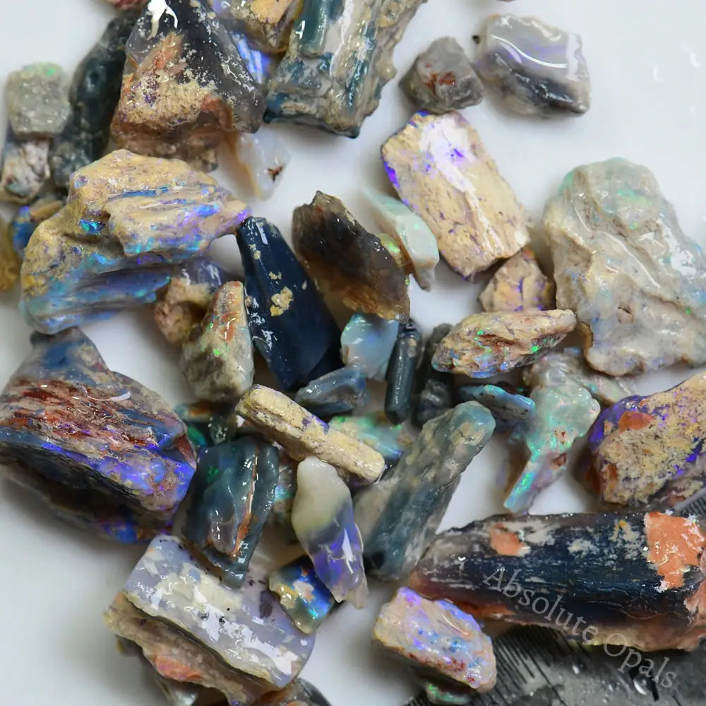 275 Cts Australian Rough Opal Parcel Lightning Ridge - Fossils Beginners