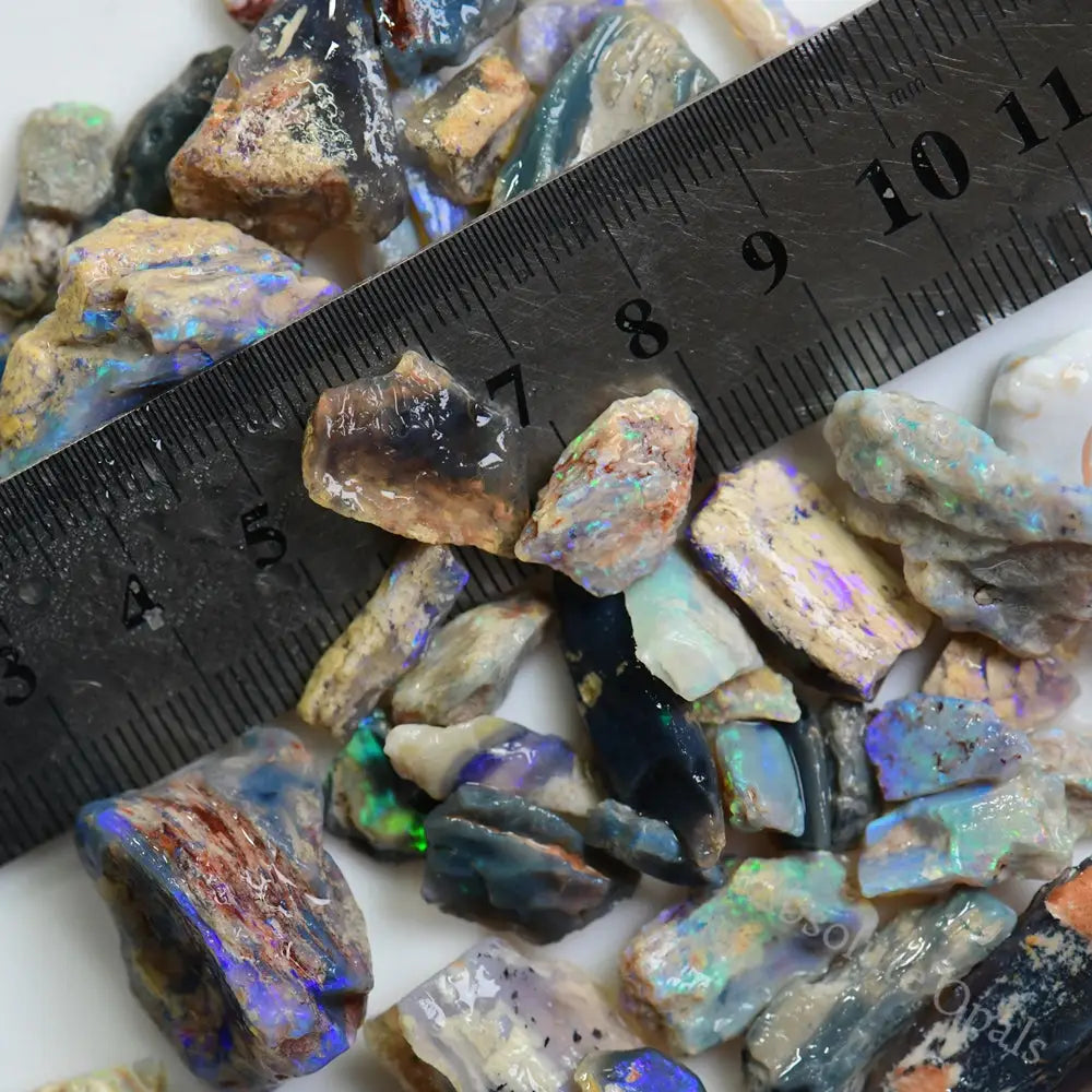 275 Cts Australian Rough Opal Parcel Lightning Ridge - Fossils Beginners