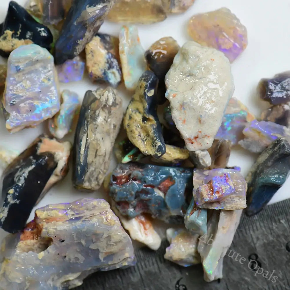 275 Cts Australian Rough Opal Parcel Lightning Ridge - Fossils Beginners