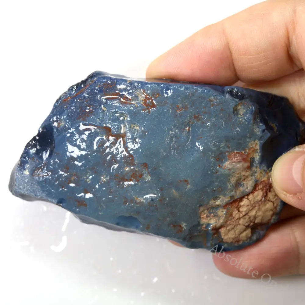 279 Cts Australian Rough Black Opal Specimen Lightning Ridge With Blue Bar