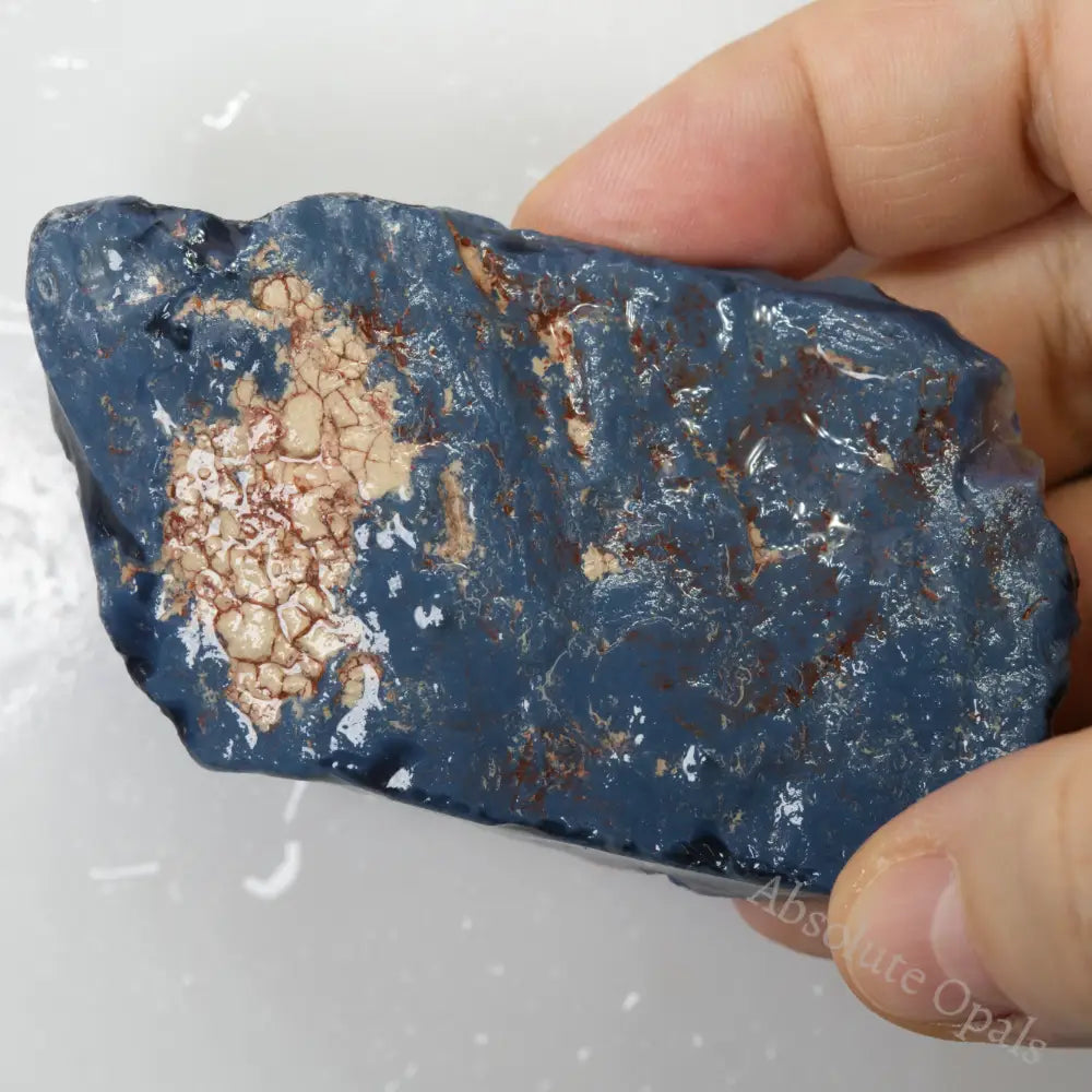 279 Cts Australian Rough Black Opal Specimen Lightning Ridge With Blue Bar
