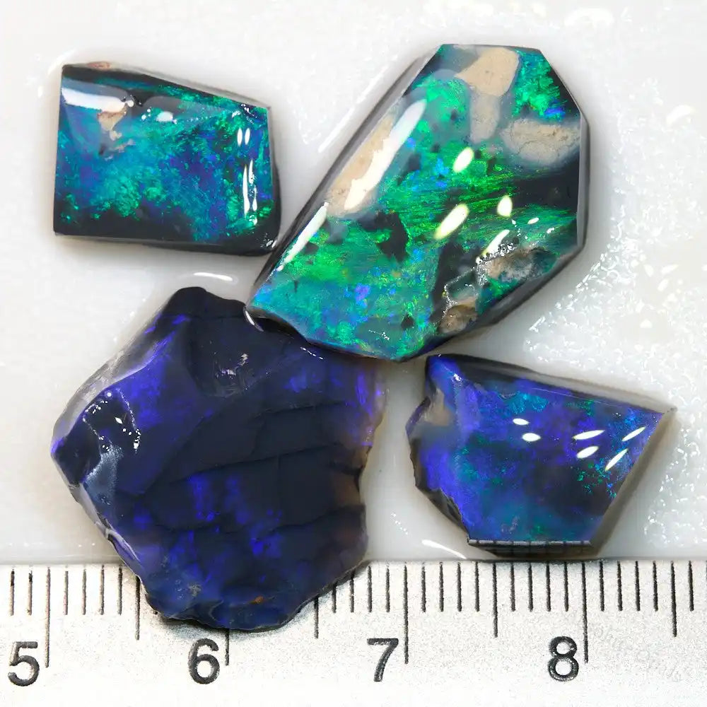 28.05 cts Rough Black Opal Rubs Parcel Lightning Ridge CMR Rough Opal