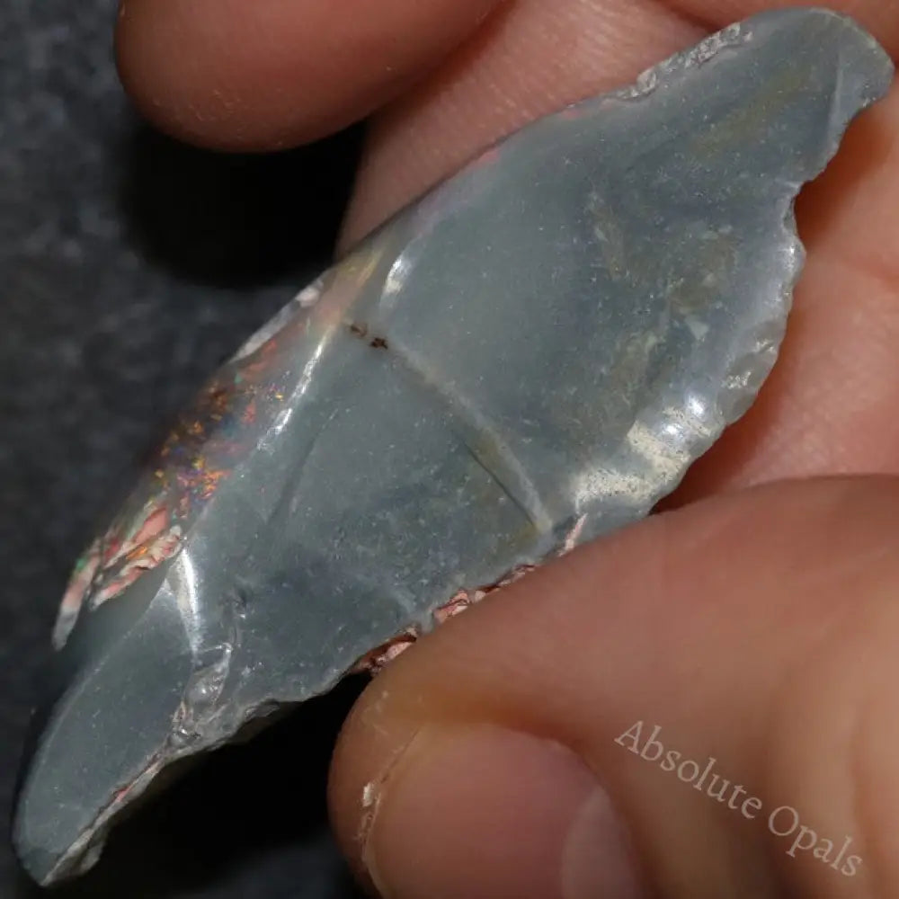 28.80 Cts Australian Semi Black Opal Rough Lightning Ridge Polished Specimen