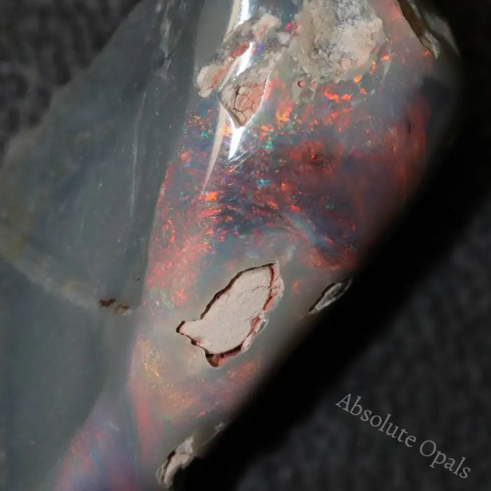 28.80 Cts Australian Semi Black Opal Rough Lightning Ridge Polished Specimen