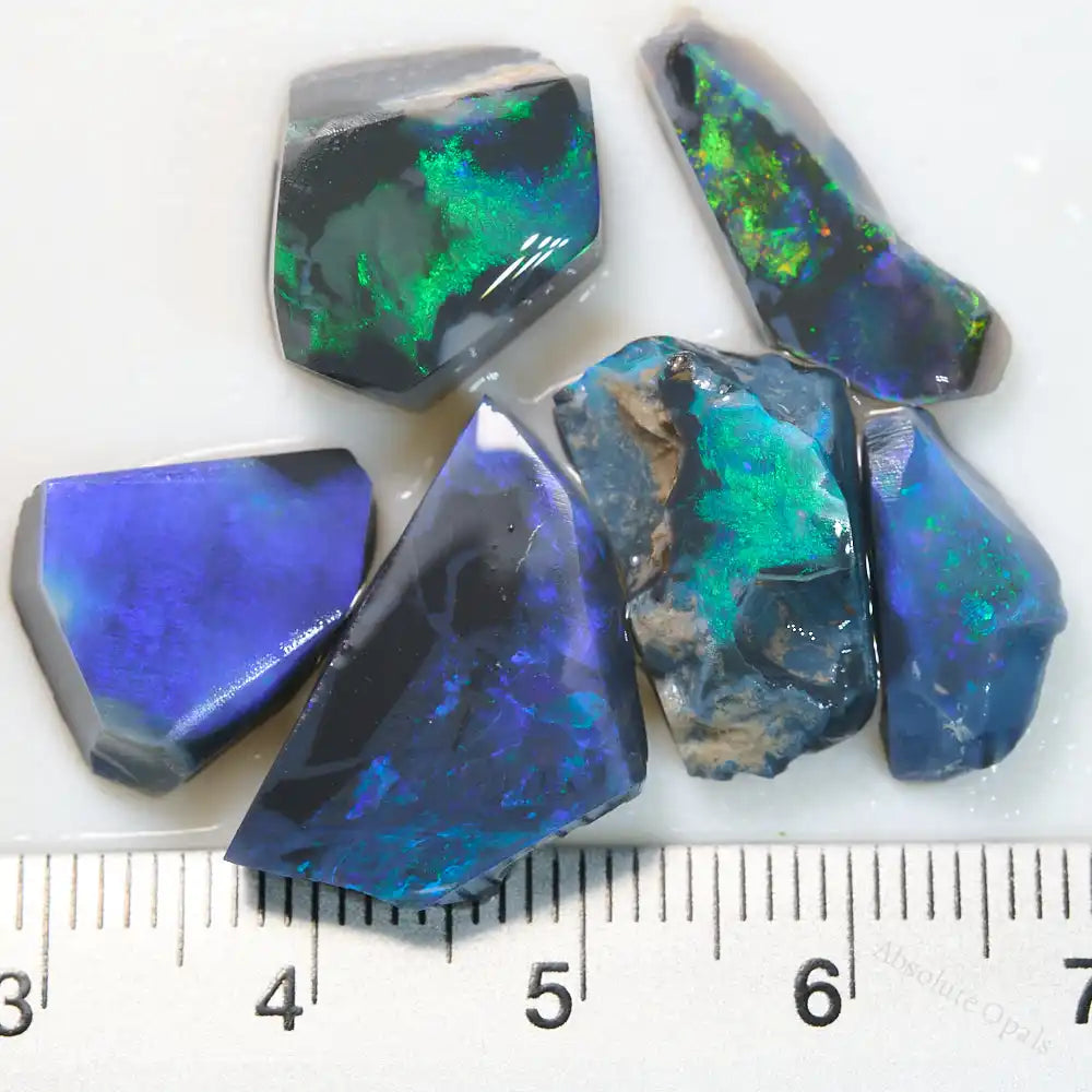 29.2 cts Rough Black Opal Rubs Parcel Lightning Ridge OffCuts CMR Rough Opal