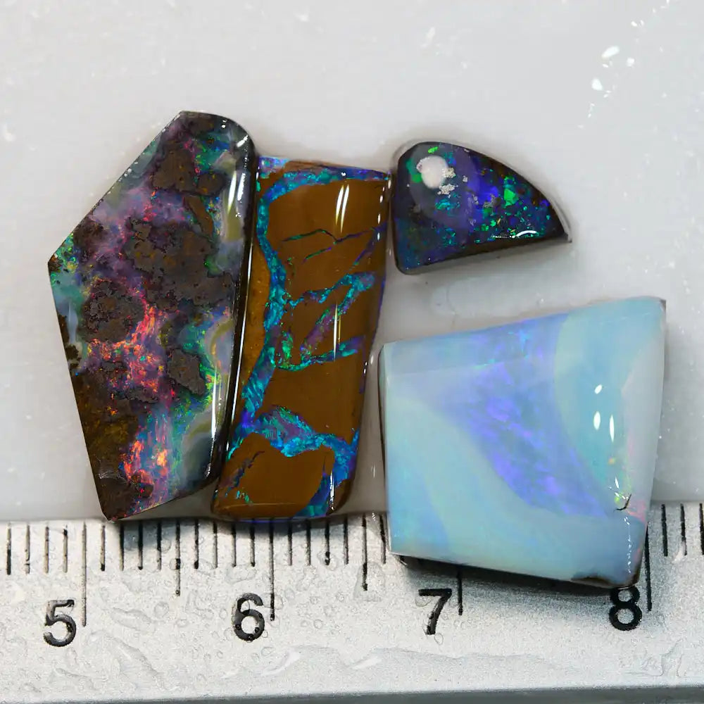 29.4 cts Boulder Opal Rough Parcel Rubs boulder opal rough