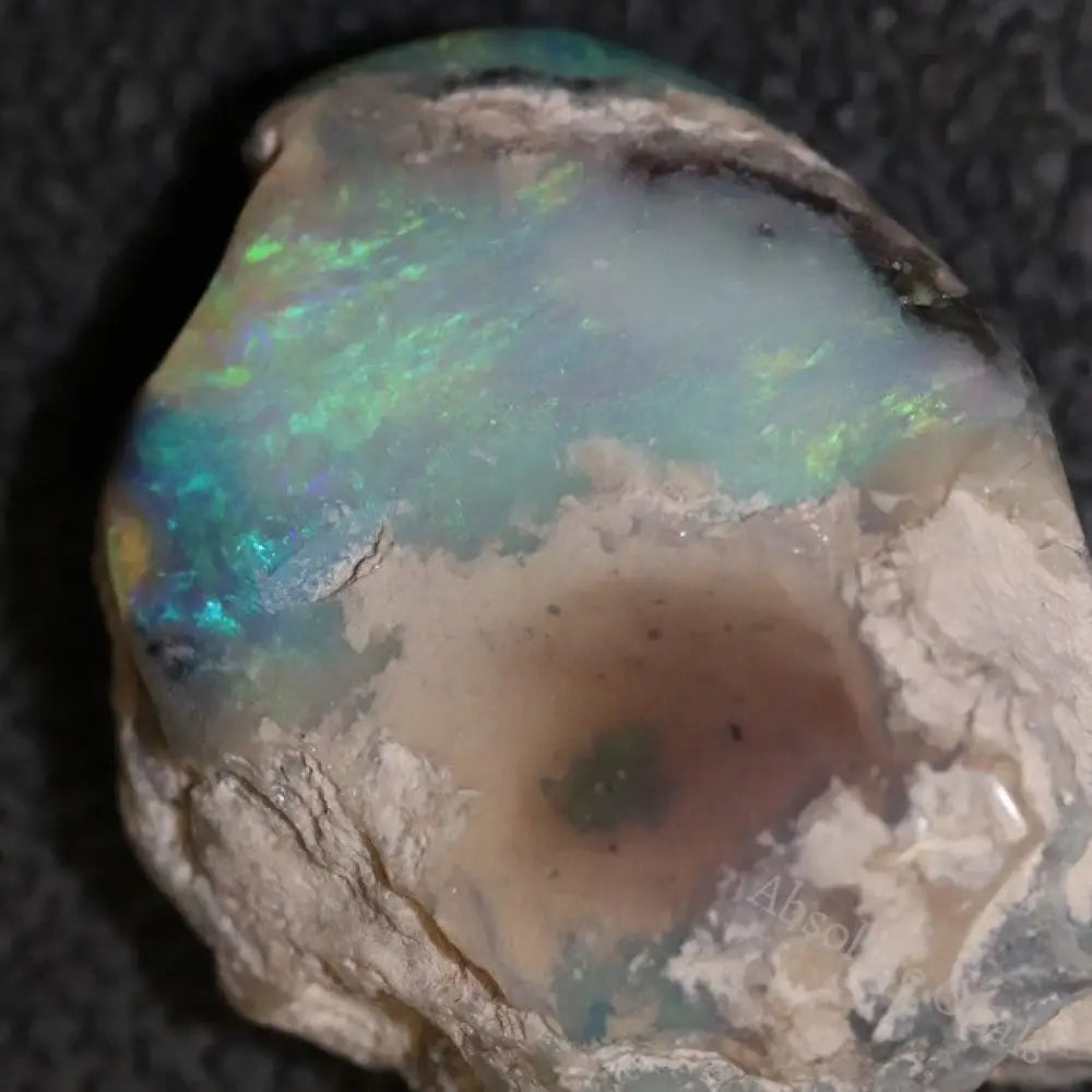 29.45 Cts Australian Semi-Black Opal Rough Lightning Ridge Polished Specimen