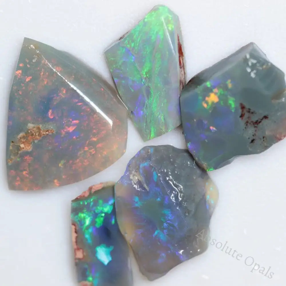 29.55 Cts Australian Opal Rough Parcel Rubs Lightning Ridge