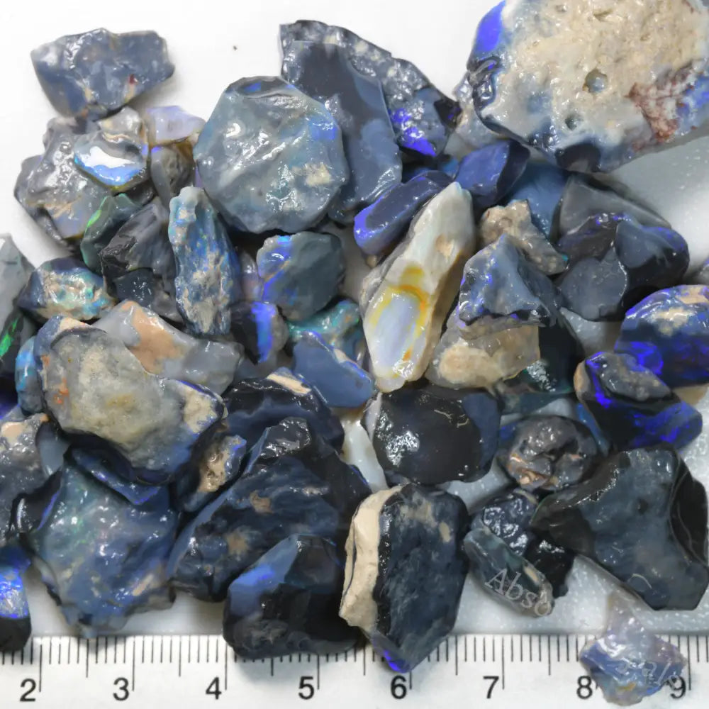 297 cts Rough Black Opal Parcel Lightning Ridge - Potch and Colour CMR