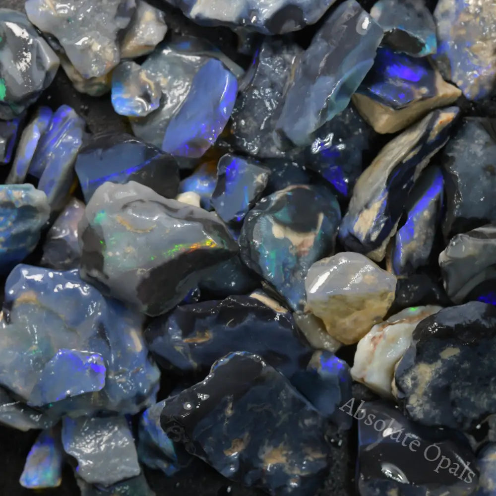 Rough Black Opal Parcel Lightning Ridge - Potch and Colour 