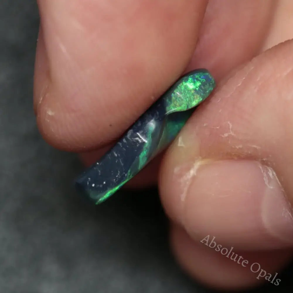 3.09 Cts Australian Black Solid Opal Carving Lightning Ridge Cmr