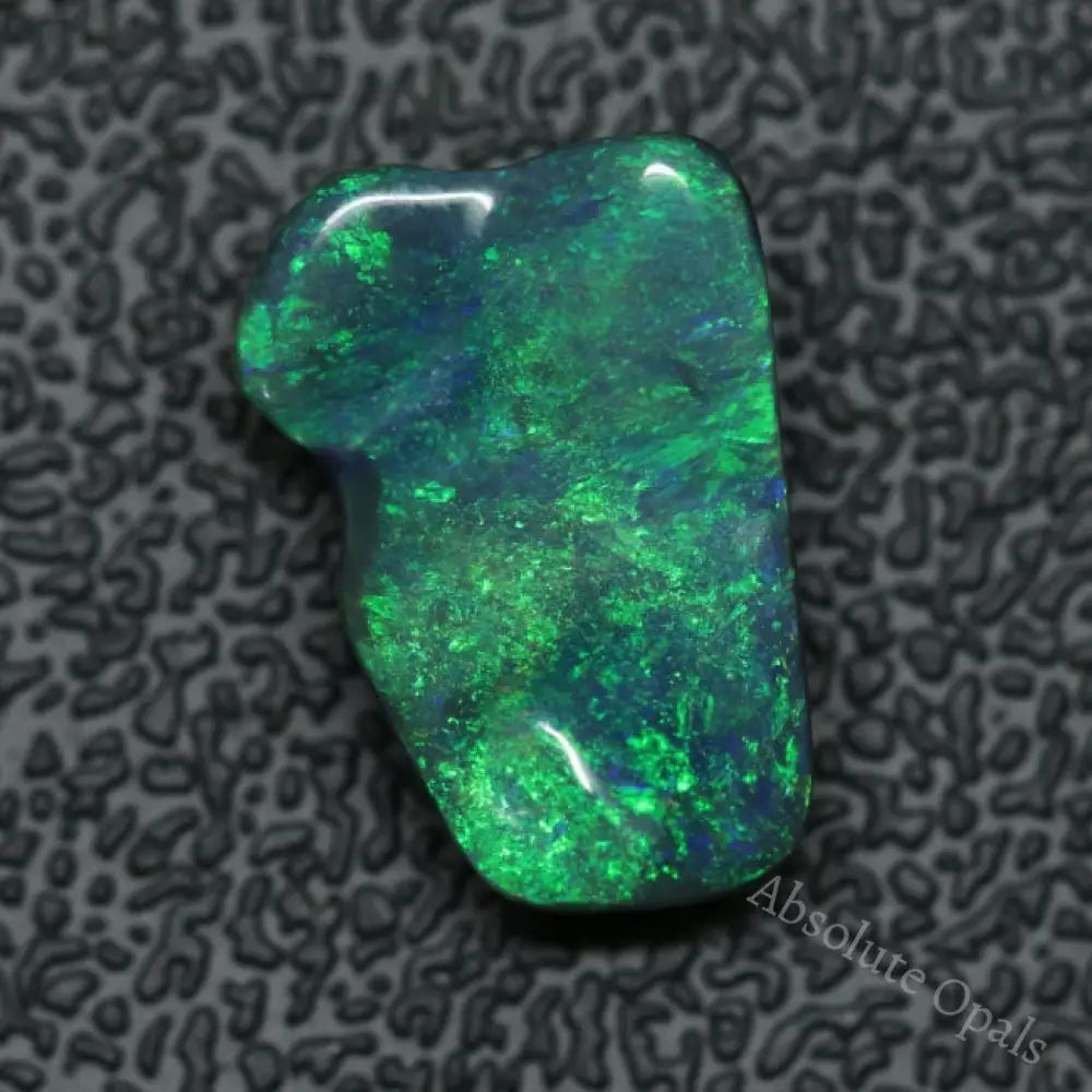 3.09 Cts Australian Black Solid Opal Carving Lightning Ridge Cmr