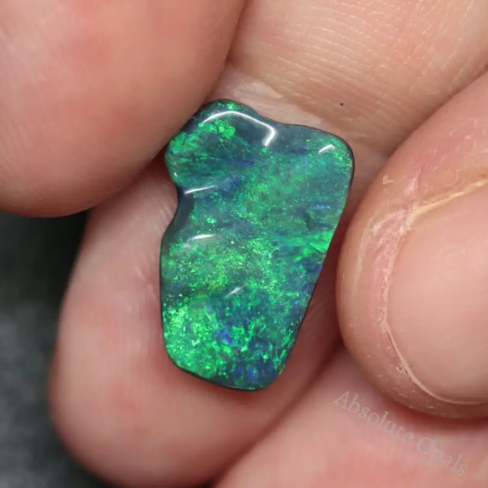 3.09 Cts Australian Black Solid Opal Carving Lightning Ridge Cmr