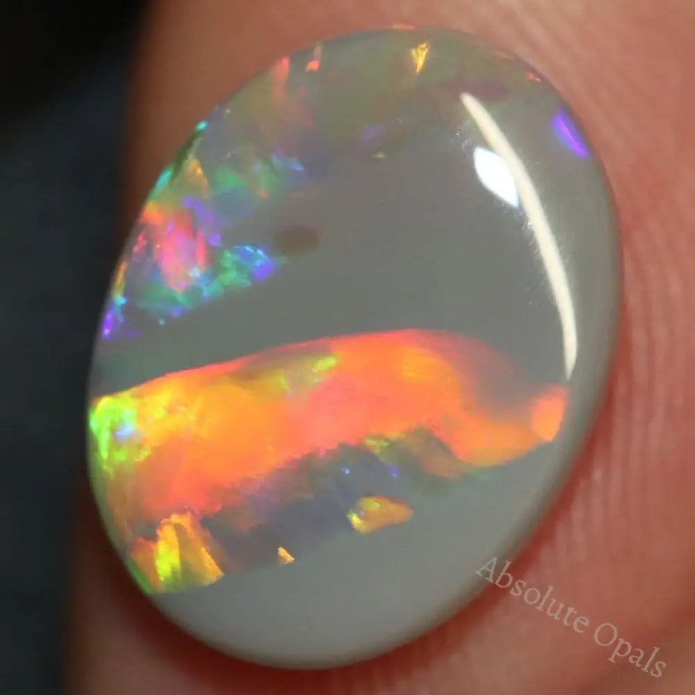 3.15 Cts Australian Semi Black Opal Solid Lightning Ridge Cabochon Loose Stone