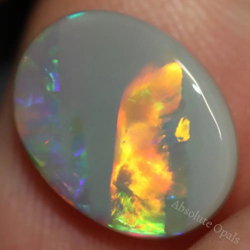 3.15 Cts Australian Semi Black Opal Solid Lightning Ridge Cabochon Loose Stone