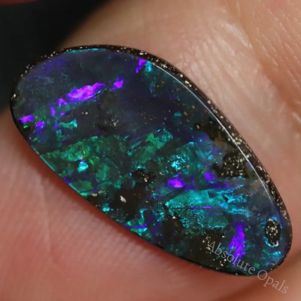 3.18 Cts Australian Boulder Opal Cut Loose Stone