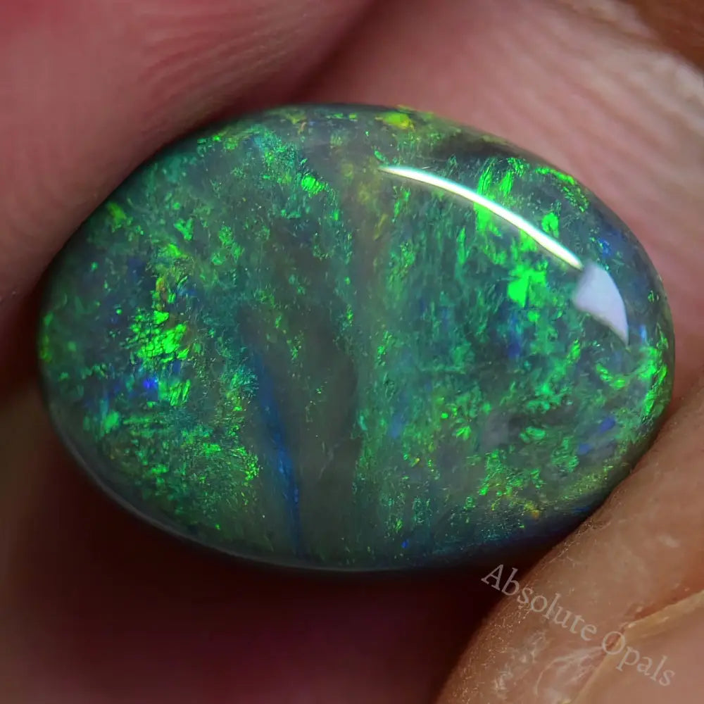 3.23 Cts Australian Semi Black Opal Solid Lightning Ridge