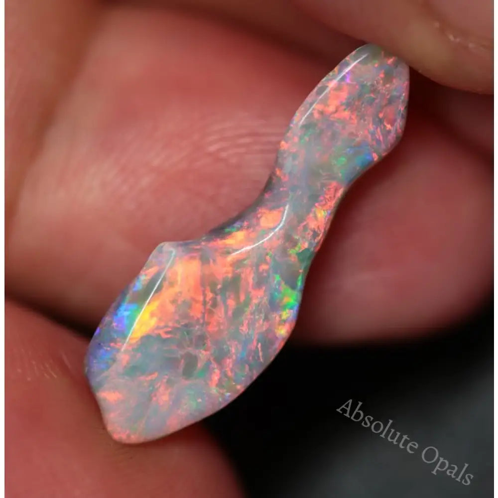 3.40 Cts Lightning Ridge Opal Australian Solid Carving Black